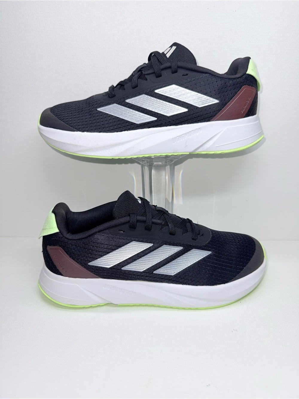 ADIDAS DURAMO SL Black & Light Green Athletic Sneakers - Picture 2 of 9